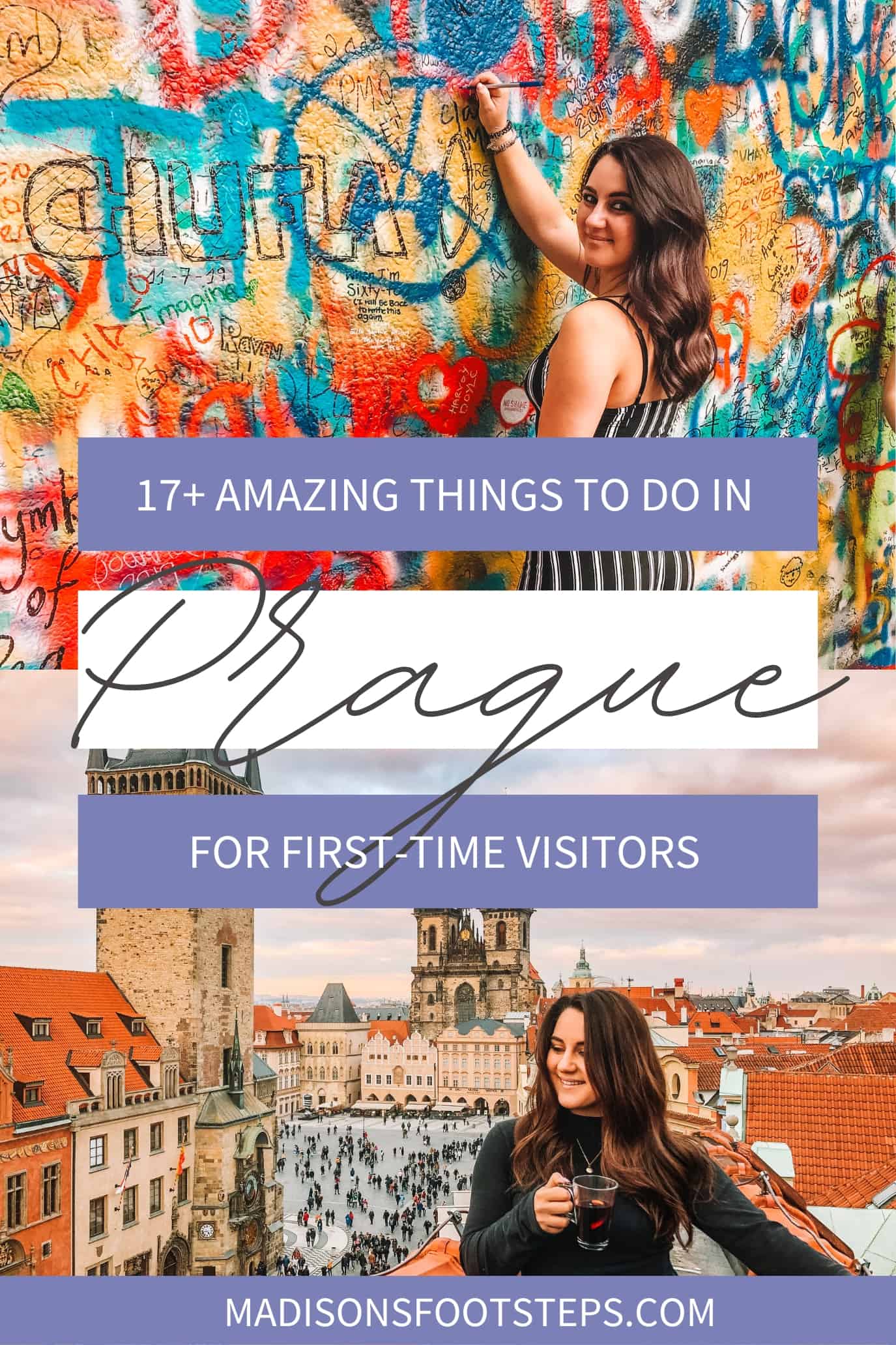 4 days in Prague itinerary Pinterest pin. 