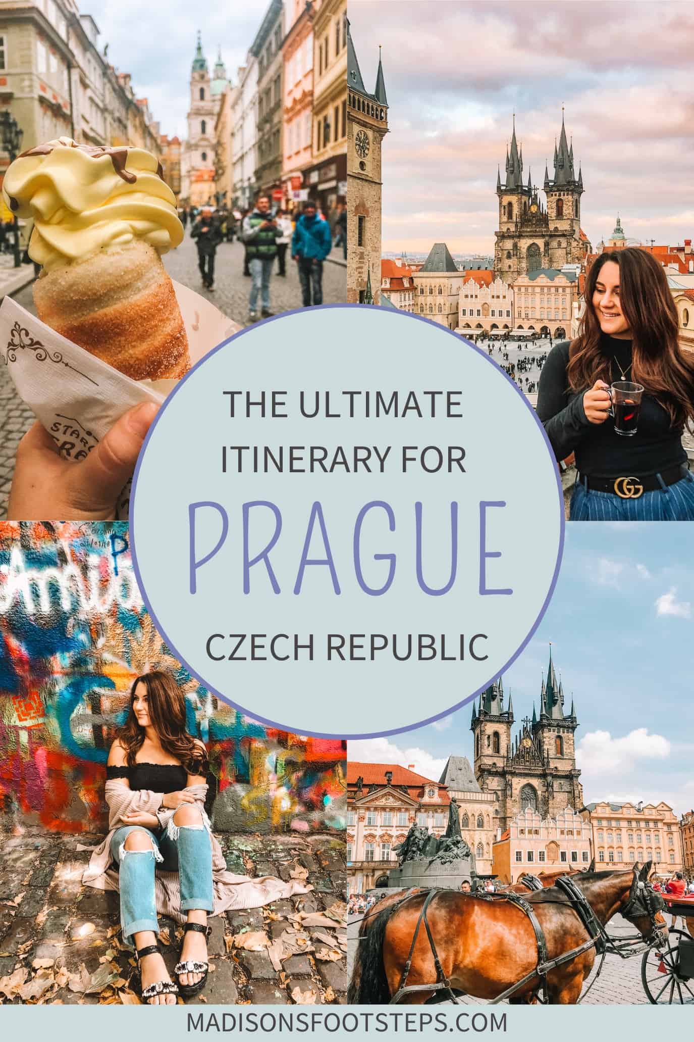 4 days in Prague itinerary Pinterest pin.