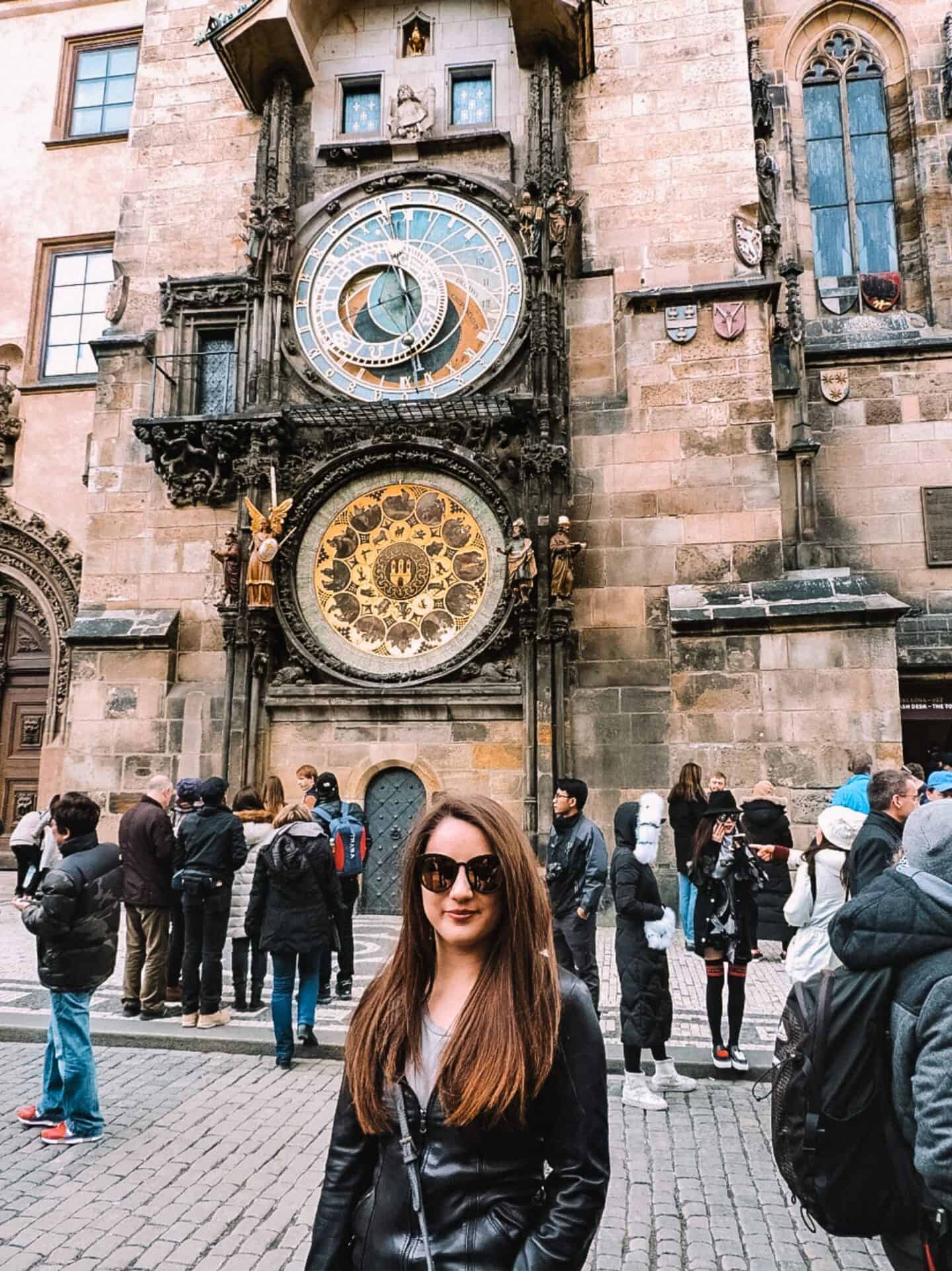 The astronomical clock on the Old Town Hall. Stop by for the hourly show on your 4 days in Prague itinerary. 