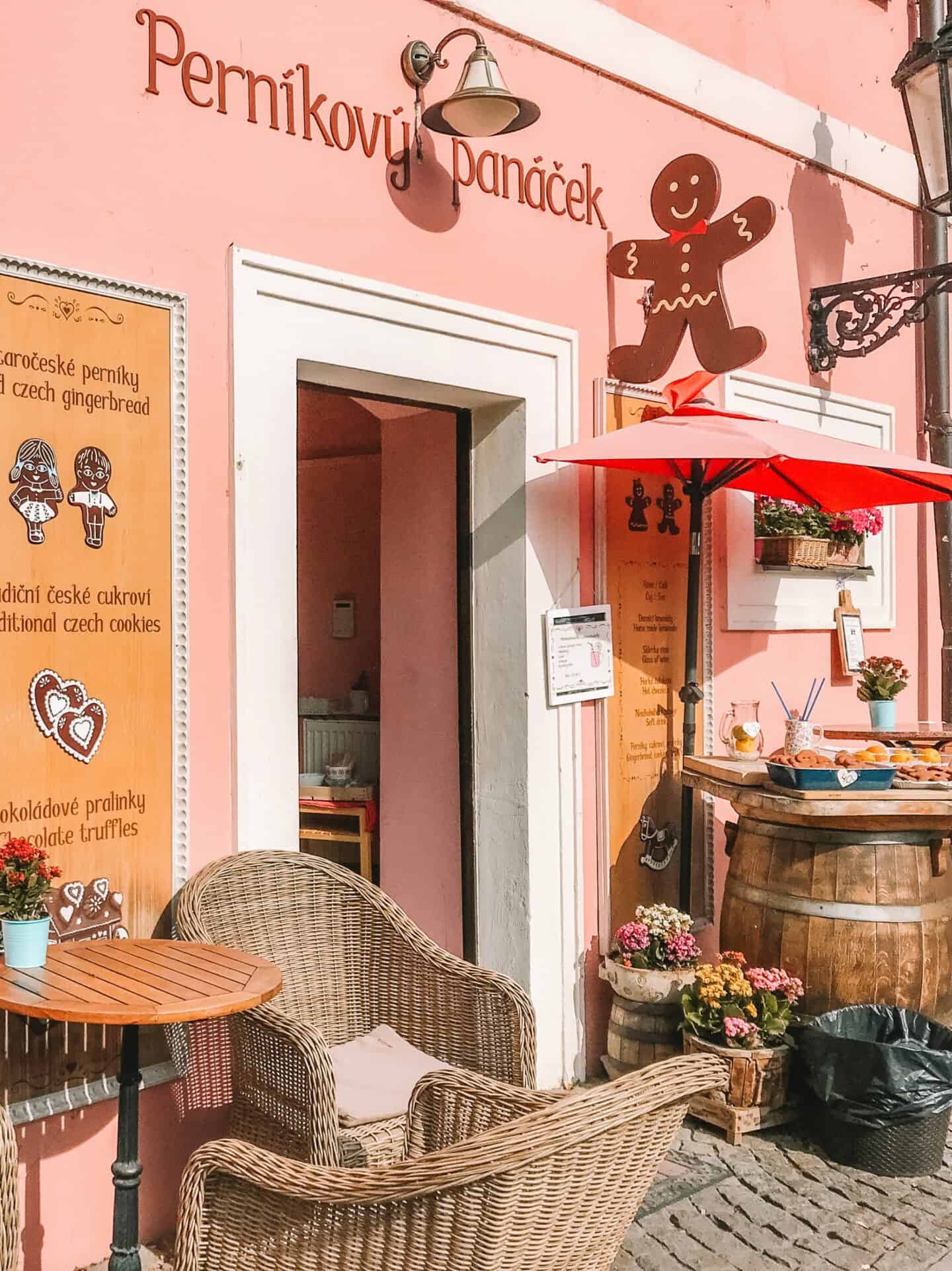 The outside of Pernikovy Panacek – the site of the best gingerbread in Prague.