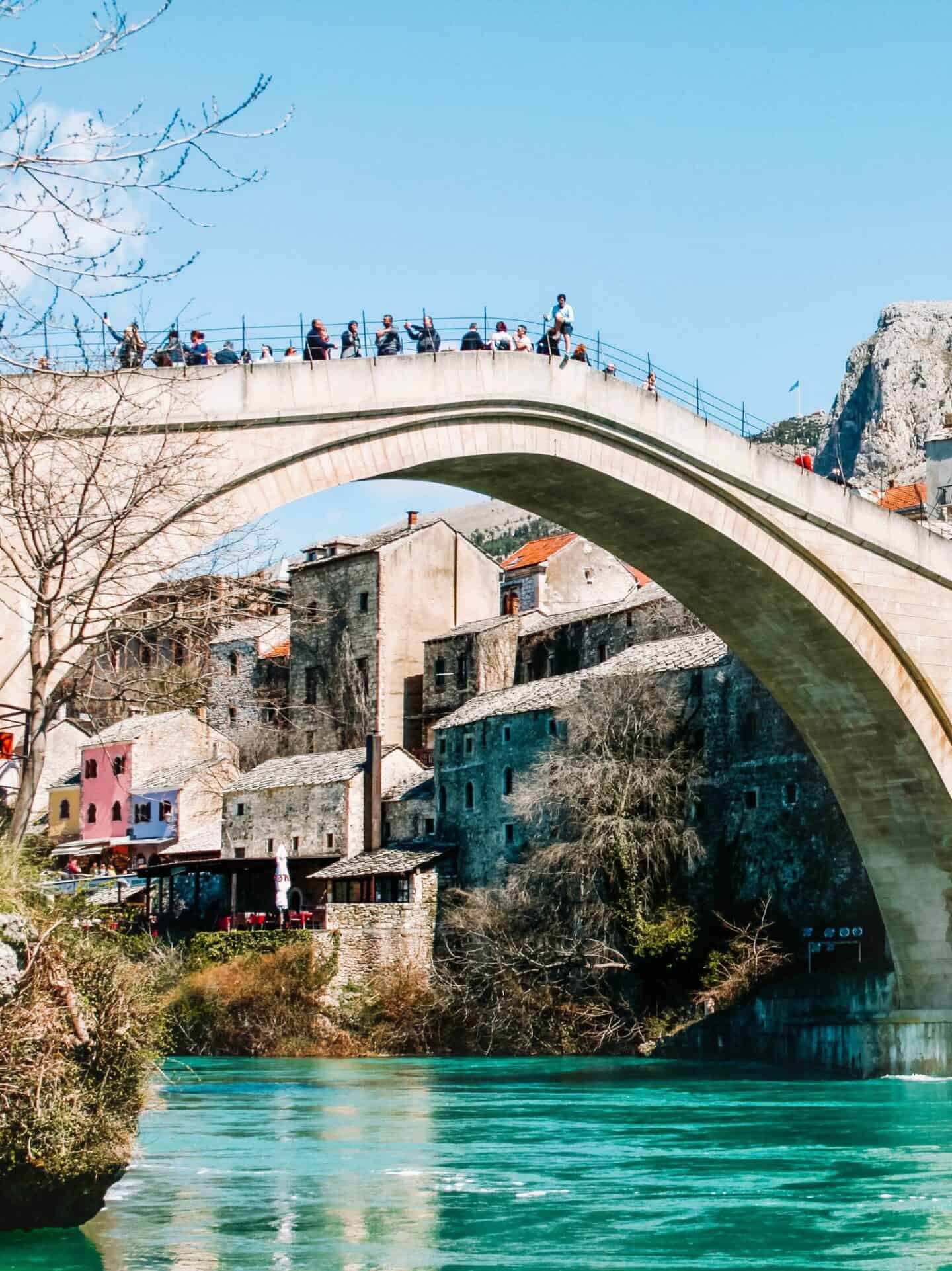 The Old Bridge Stari Most in Mostar Old Town