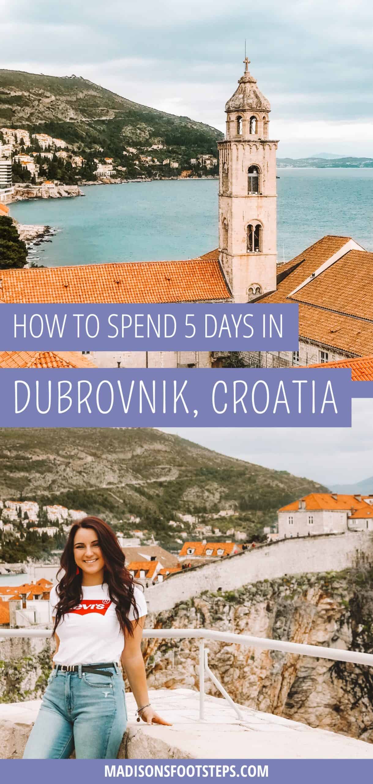 Pin for 5 days in Dubrovnik blog post