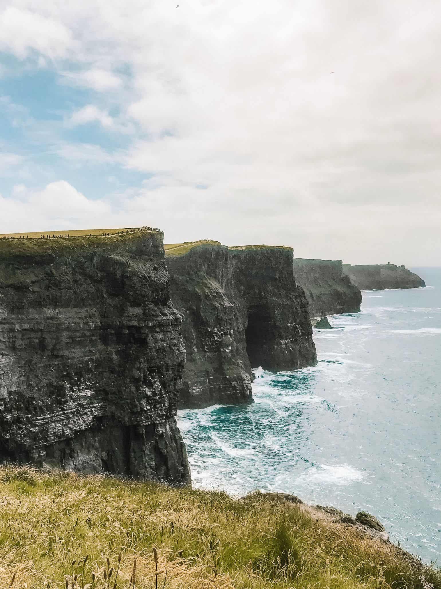 Beautiful, panoramic views of the Cliffs of Moher. 