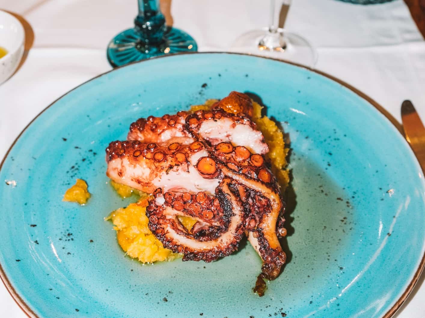 Grilled octopus from Farol de Santa Luzia restaurant in Alfama. 