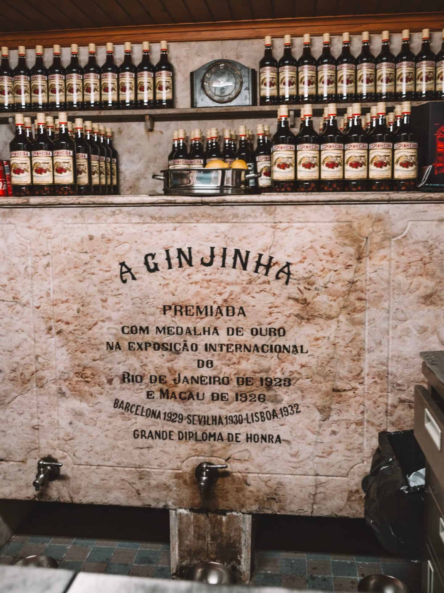 The inside of A Ginjinha in Lisbon. 
