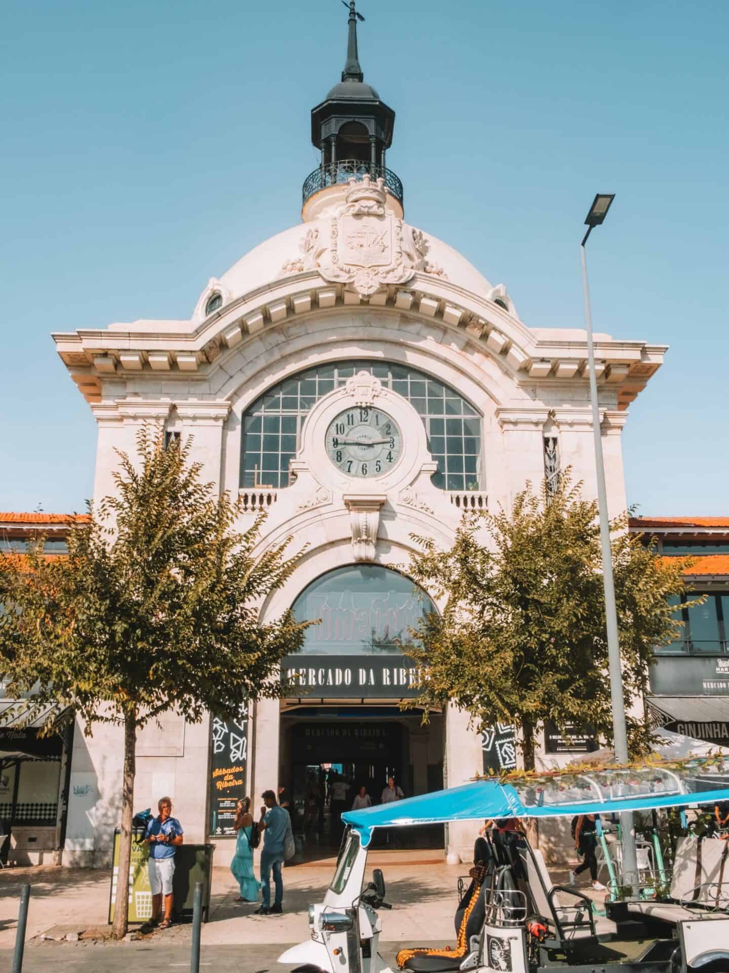 The exterior of Lisbon's Time Out Market. 
