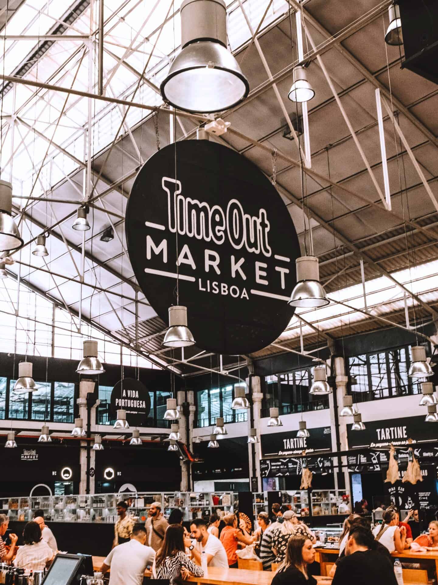 The interior of Lisbon's Time Out Market. 