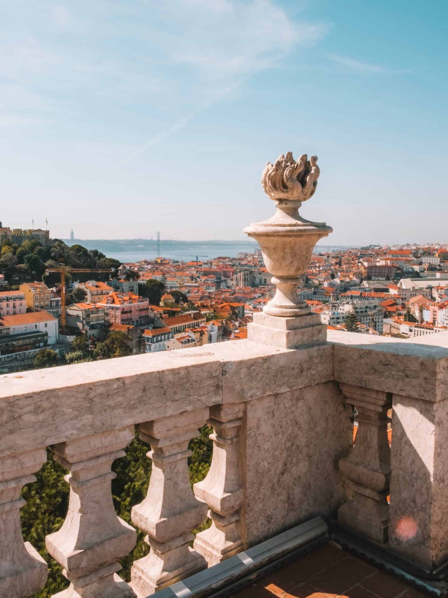 Views from the rooftop of The Church of Our Lady of Grace in Lisbon. 