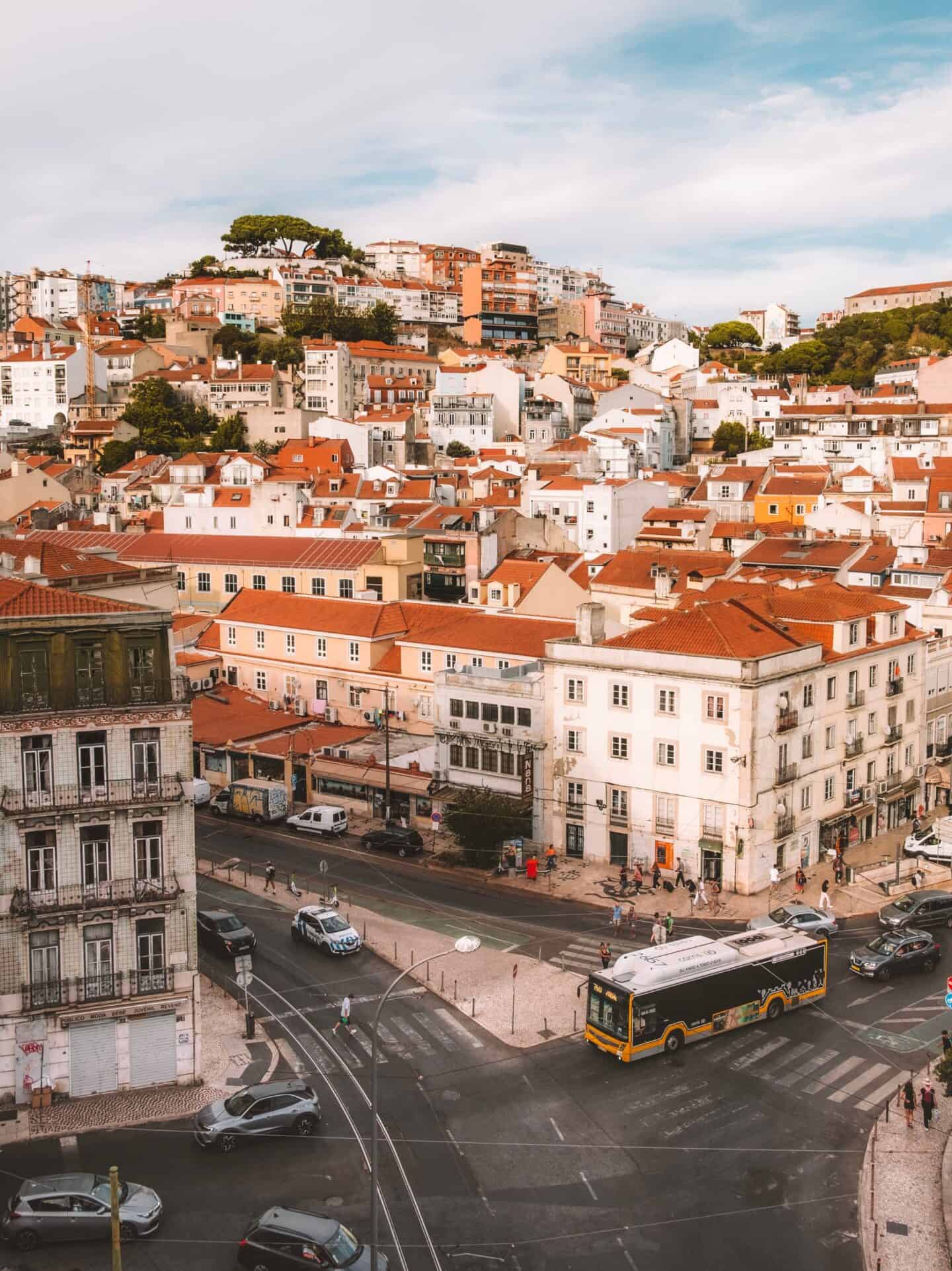 Amazing views from Topo Martim Moniz in Lisbon. 