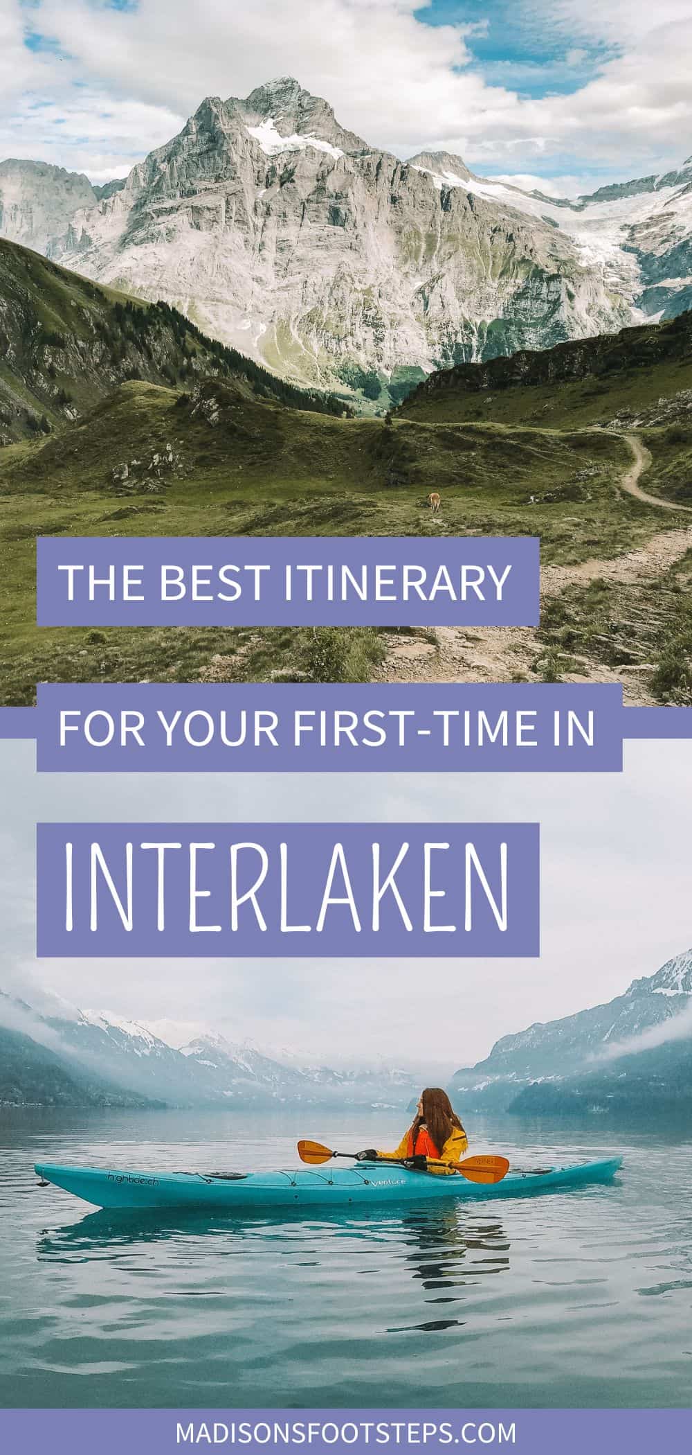 Pinterest image for my Interlaken itinerary.