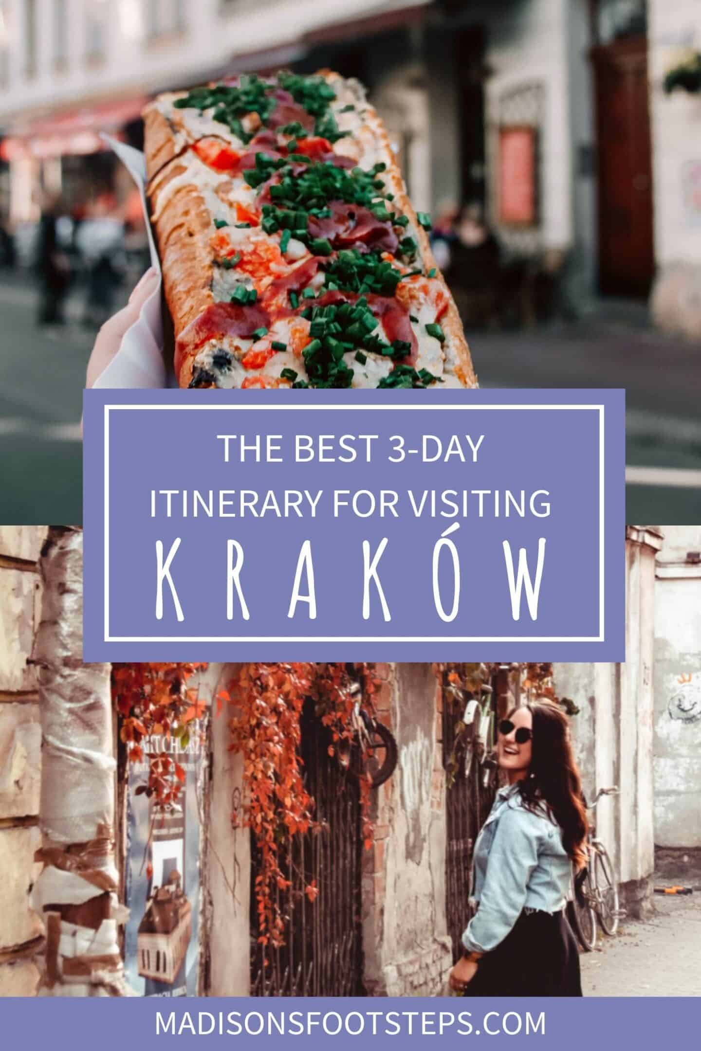 Pin for a long weekend in Krakow blog post