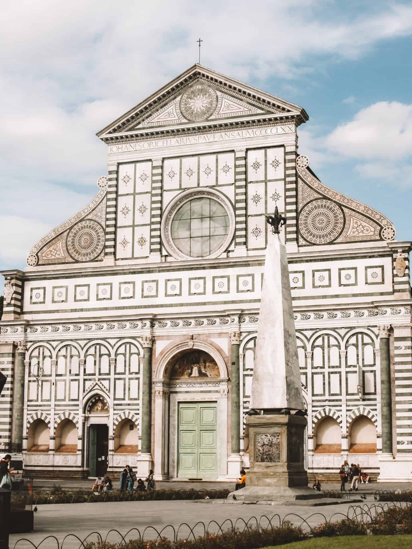 The facade of La Basilica di Santa Maria Novella 