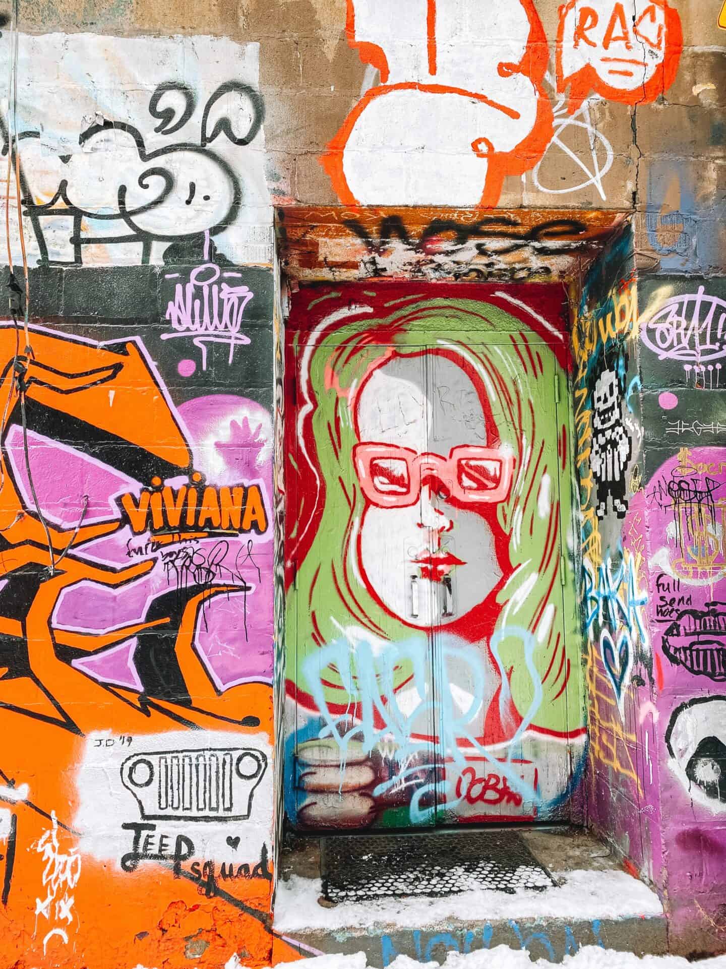 Graffiti alley is a great experience to add to your 4 day Toronto itinerary 
