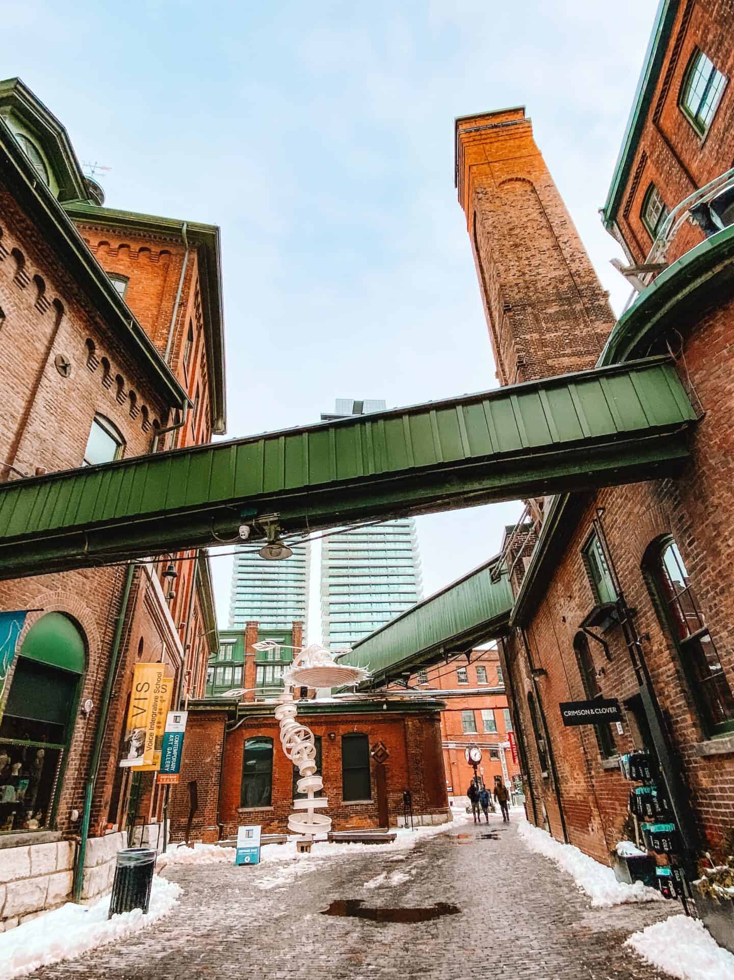 The historic Distillery District is the perfect addition to your 4 day Toronto itinerary