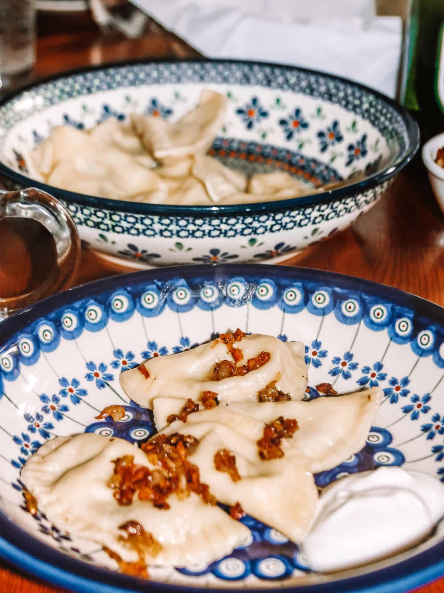 Pierogis are the best Krakow traditional food – I made these in a pierogi-making class