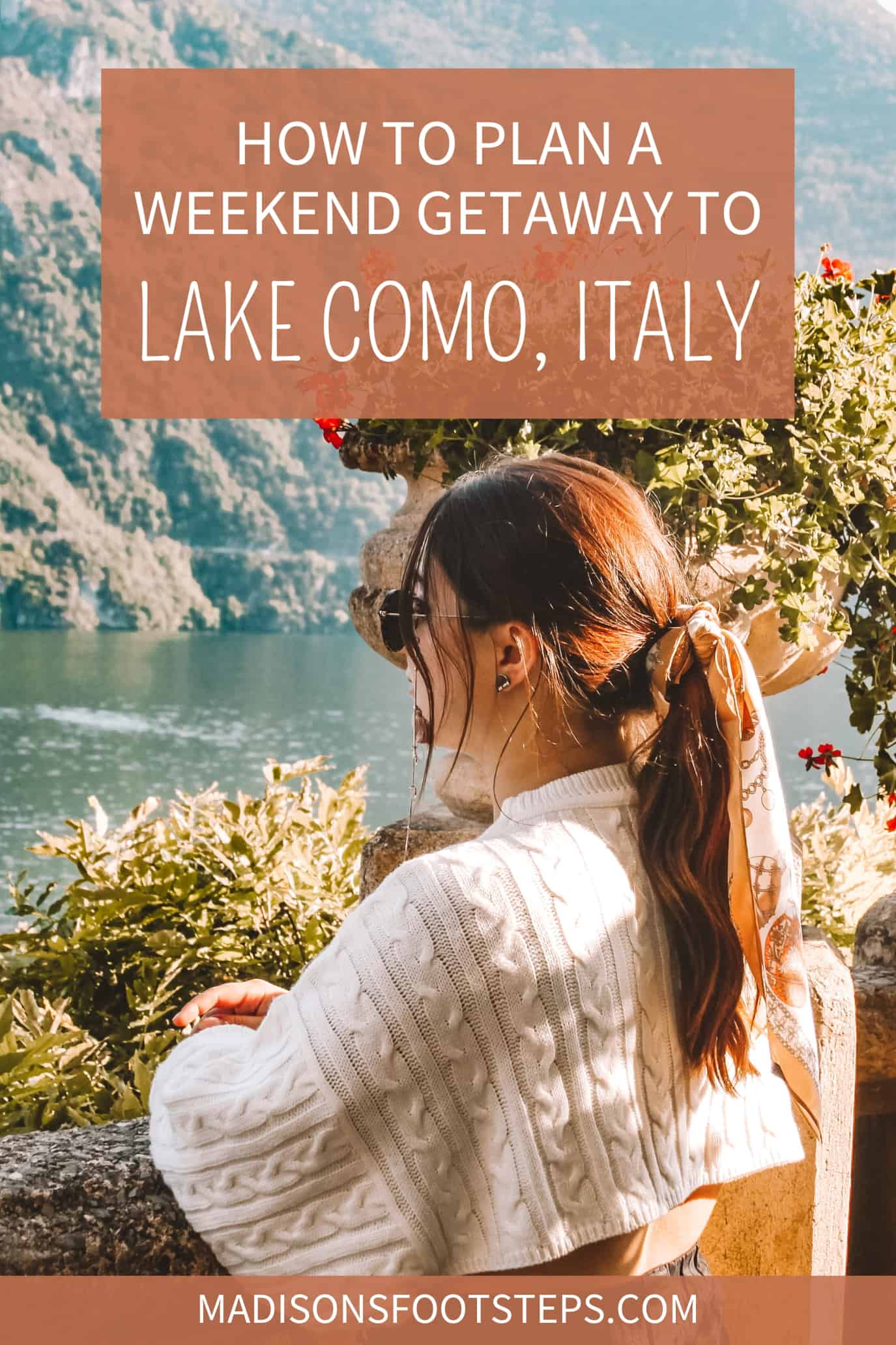 Travel guide to Lake Como in October pin