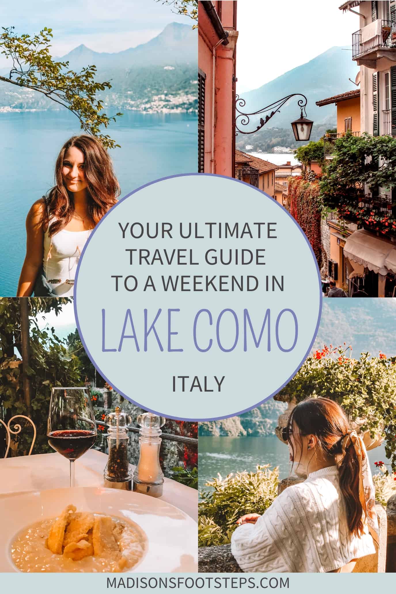 Travel guide to Lake Como in October pin