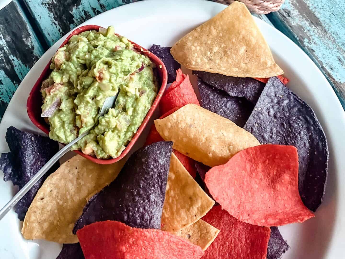 Guac and chips from Ginger's Grill