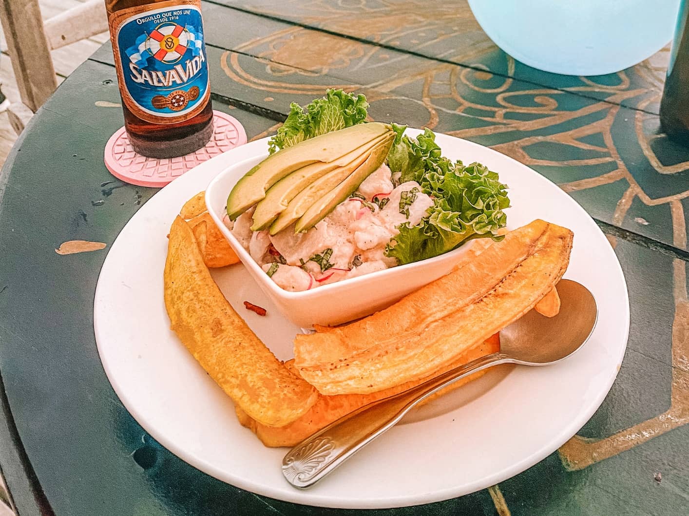The best meal I had in Utila Honduras – lionfish ceviche from Mango Tango 