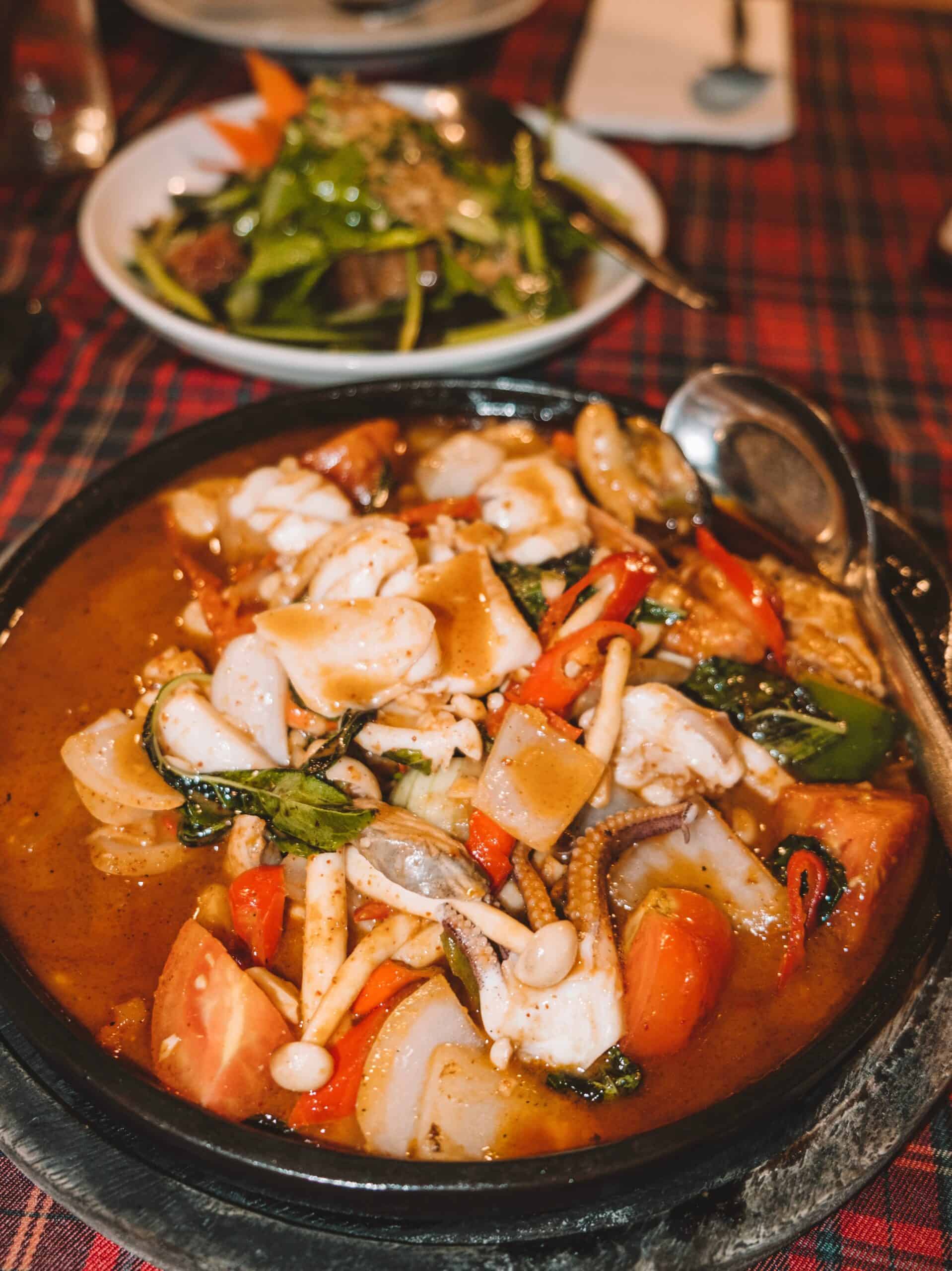 Seafood jarn ron from KoDam Kitchen. One of the best places to eat in Ao Nang Krabi. 