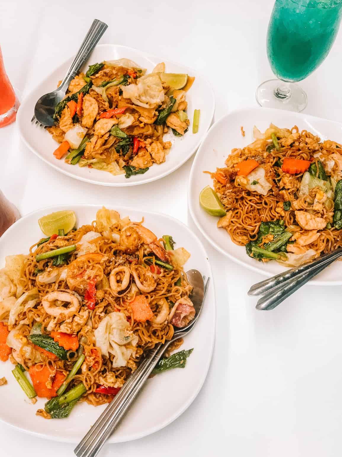 Fried rice and stir-fried noodle dishes from the Beyond Night Market in Patong Beach