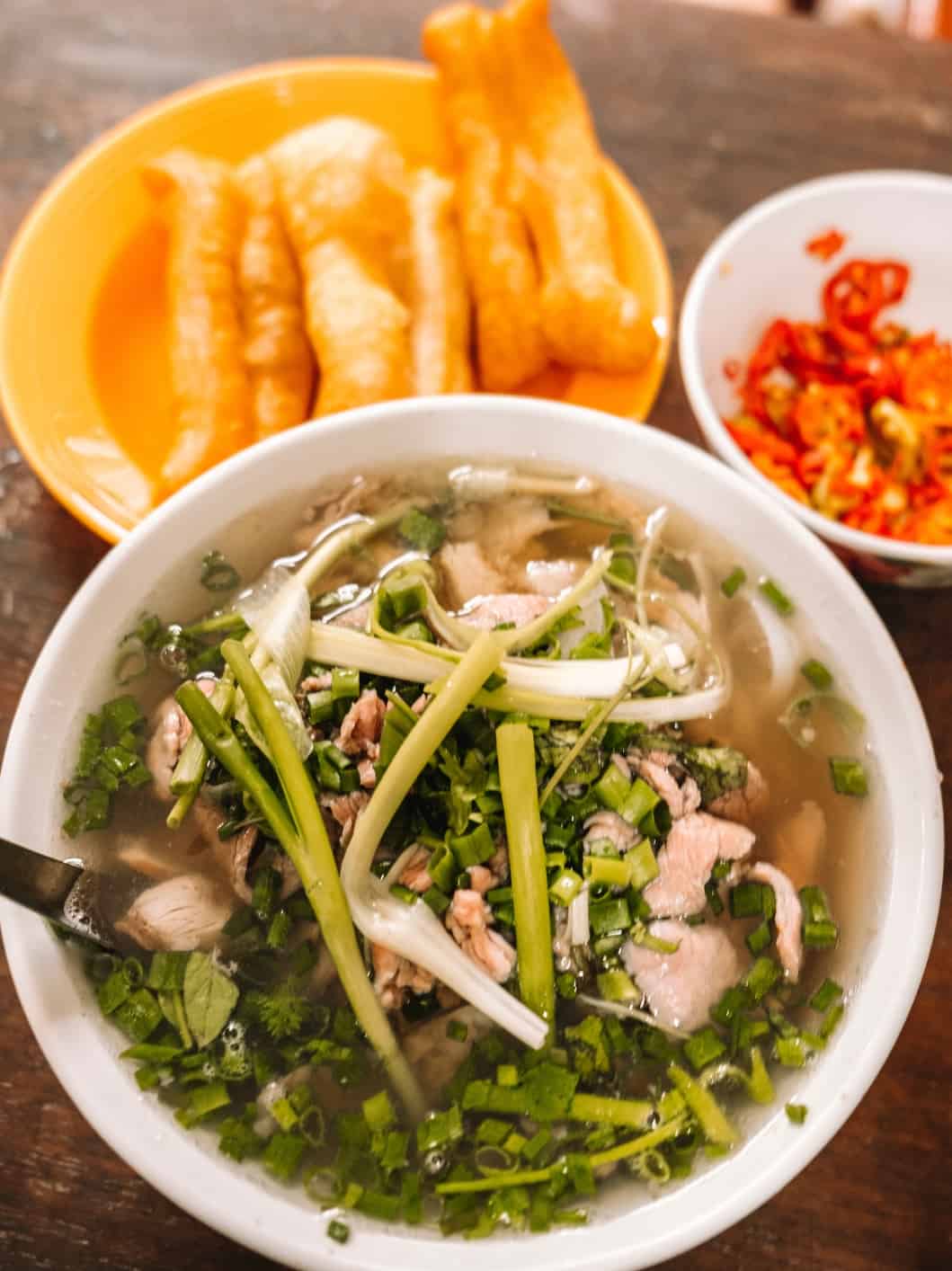 Pho from Phở Gia Truyền Bát Đàn on my street food tour of Hanoi