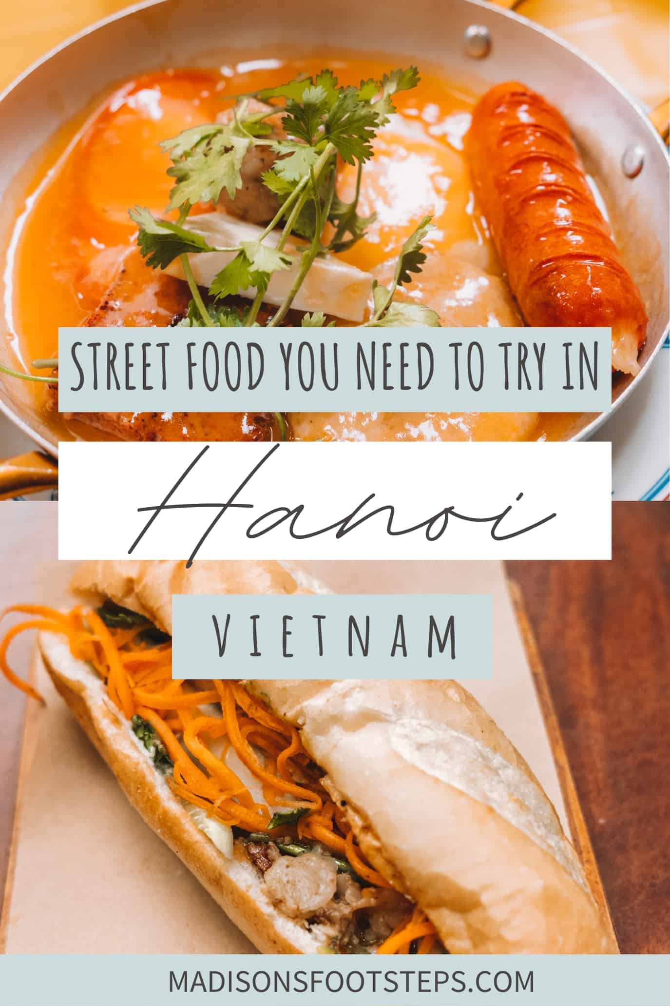 Street food in Hanoi pin