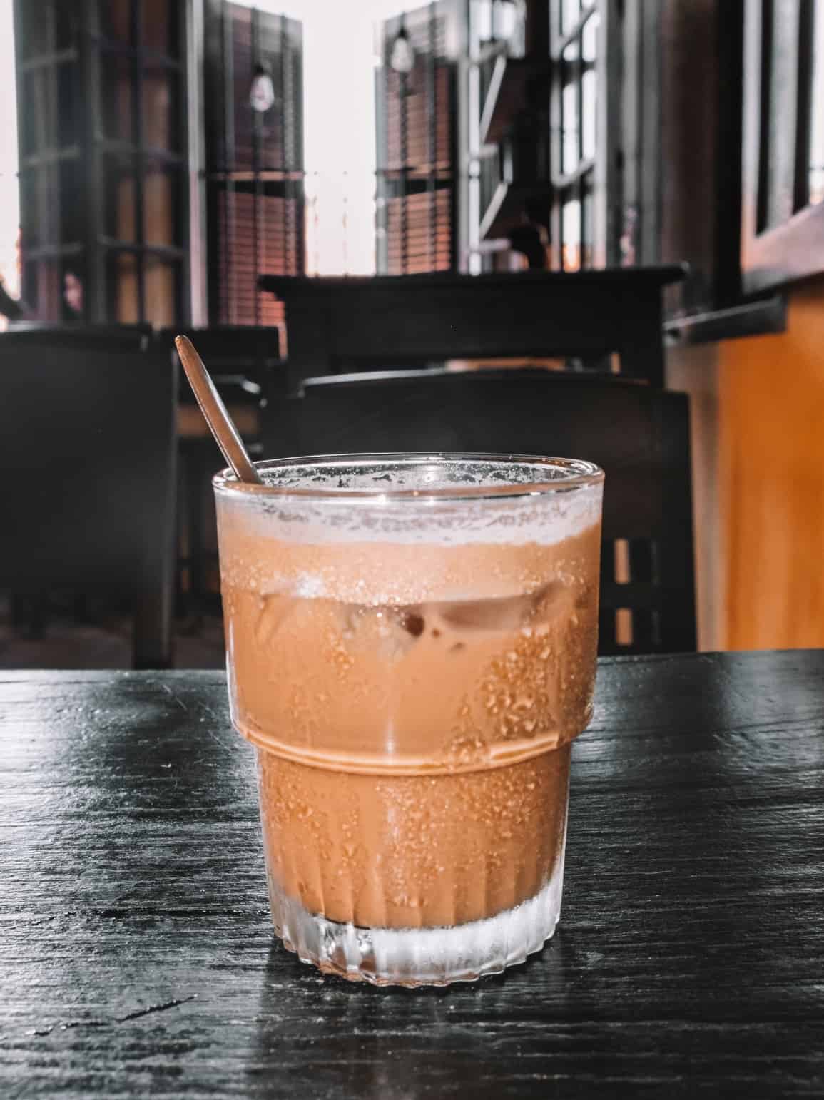 An iced coffee from Faifo Coffee. Be sure to add trying the city's coffee culture to your Hoi An itinerary. 