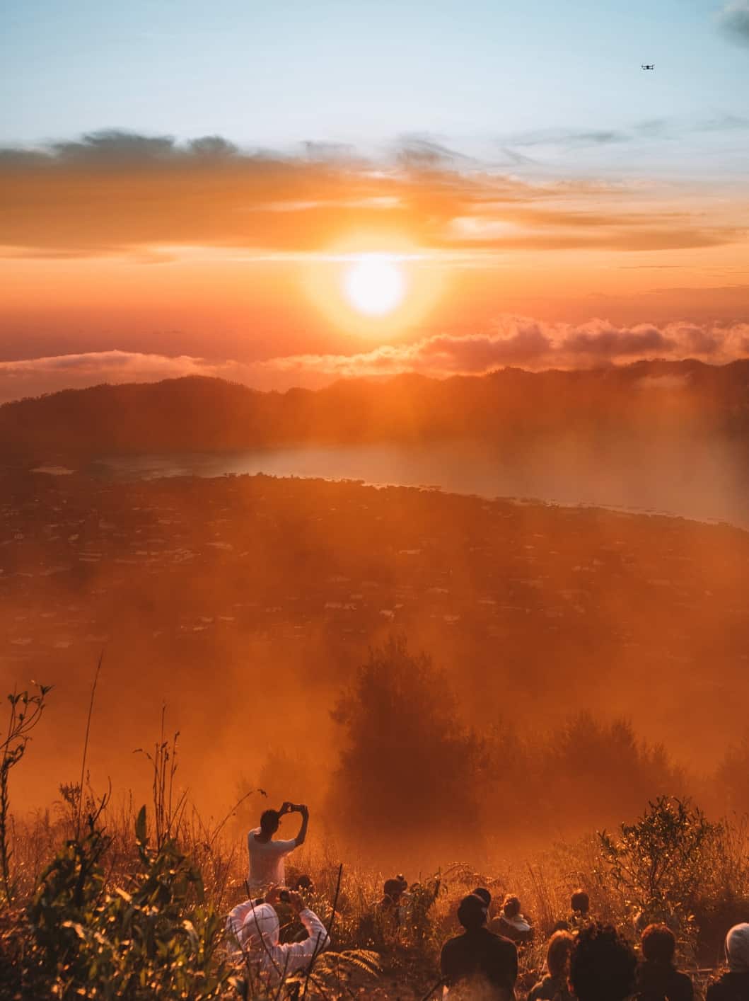 Incredible views of Mount Batur at sunrise. 