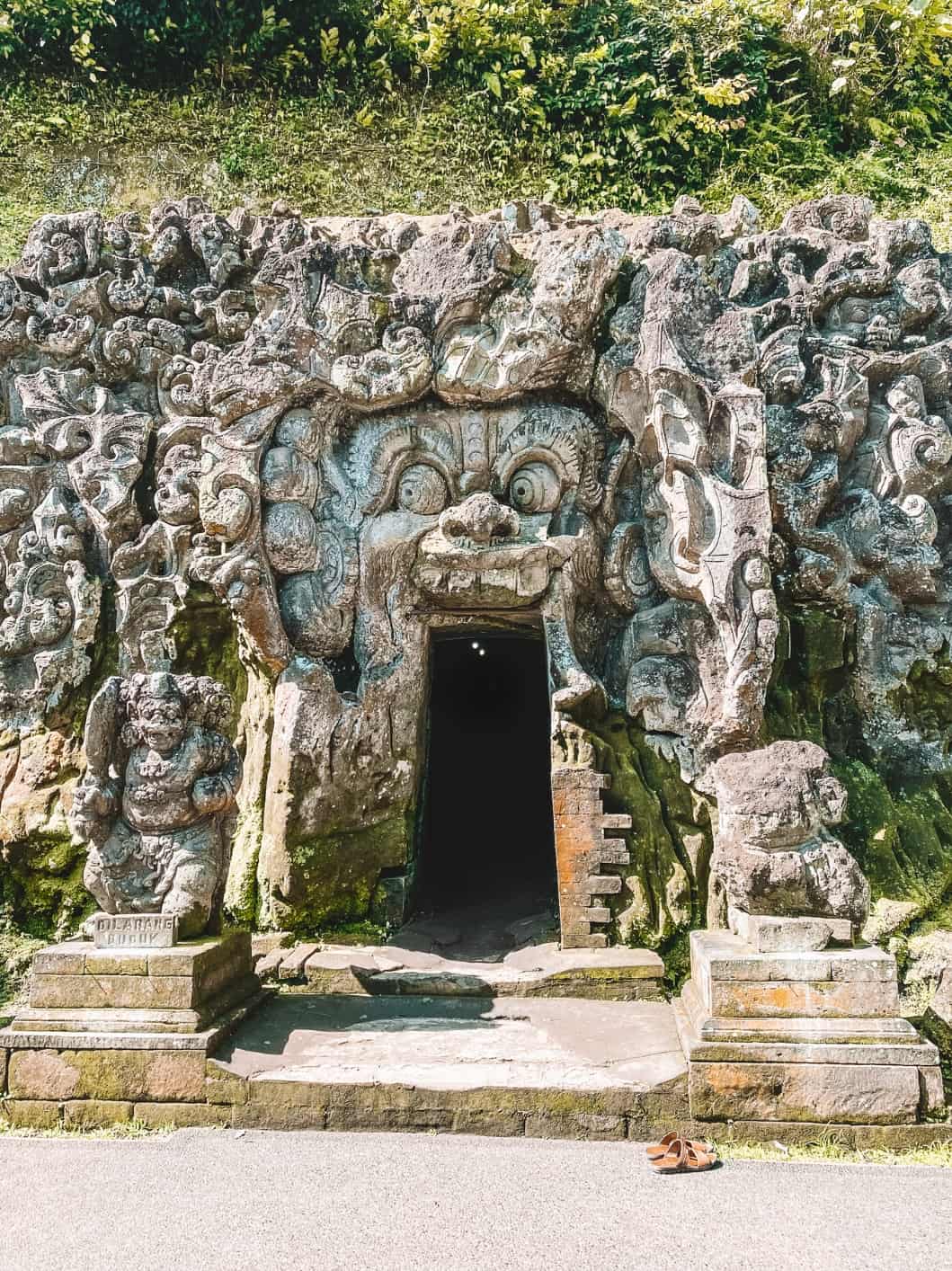 The front of Goa Gajah—the Elephant Cave. 