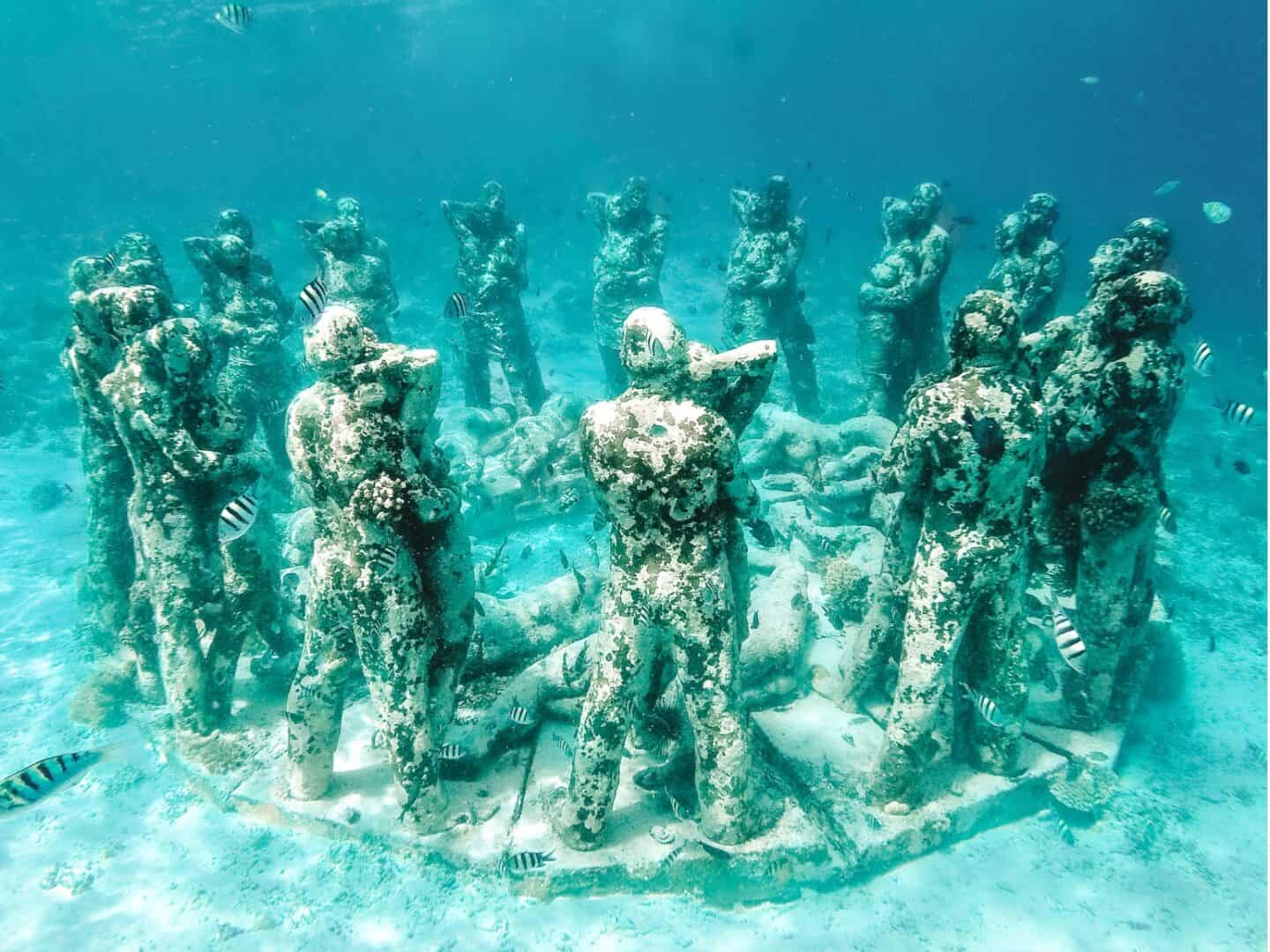 The famous Gili Menos Underwater Statues