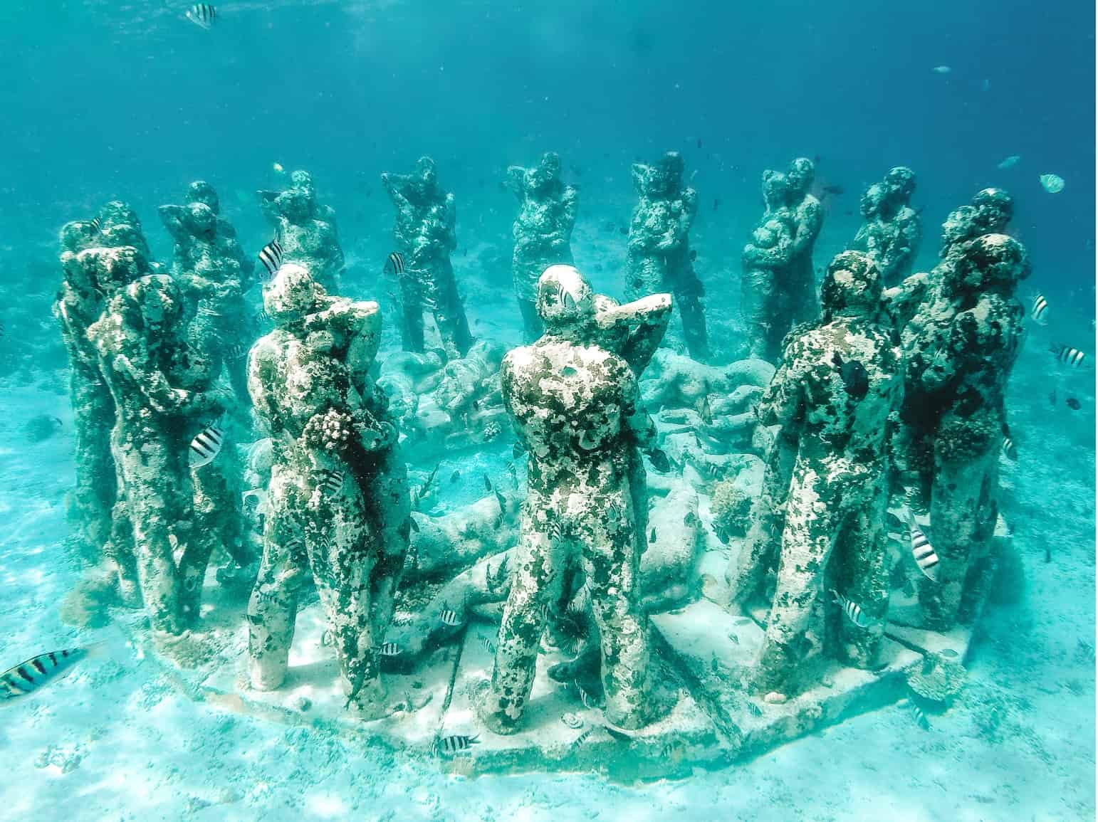 The famous Gili Menos Underwater Statues