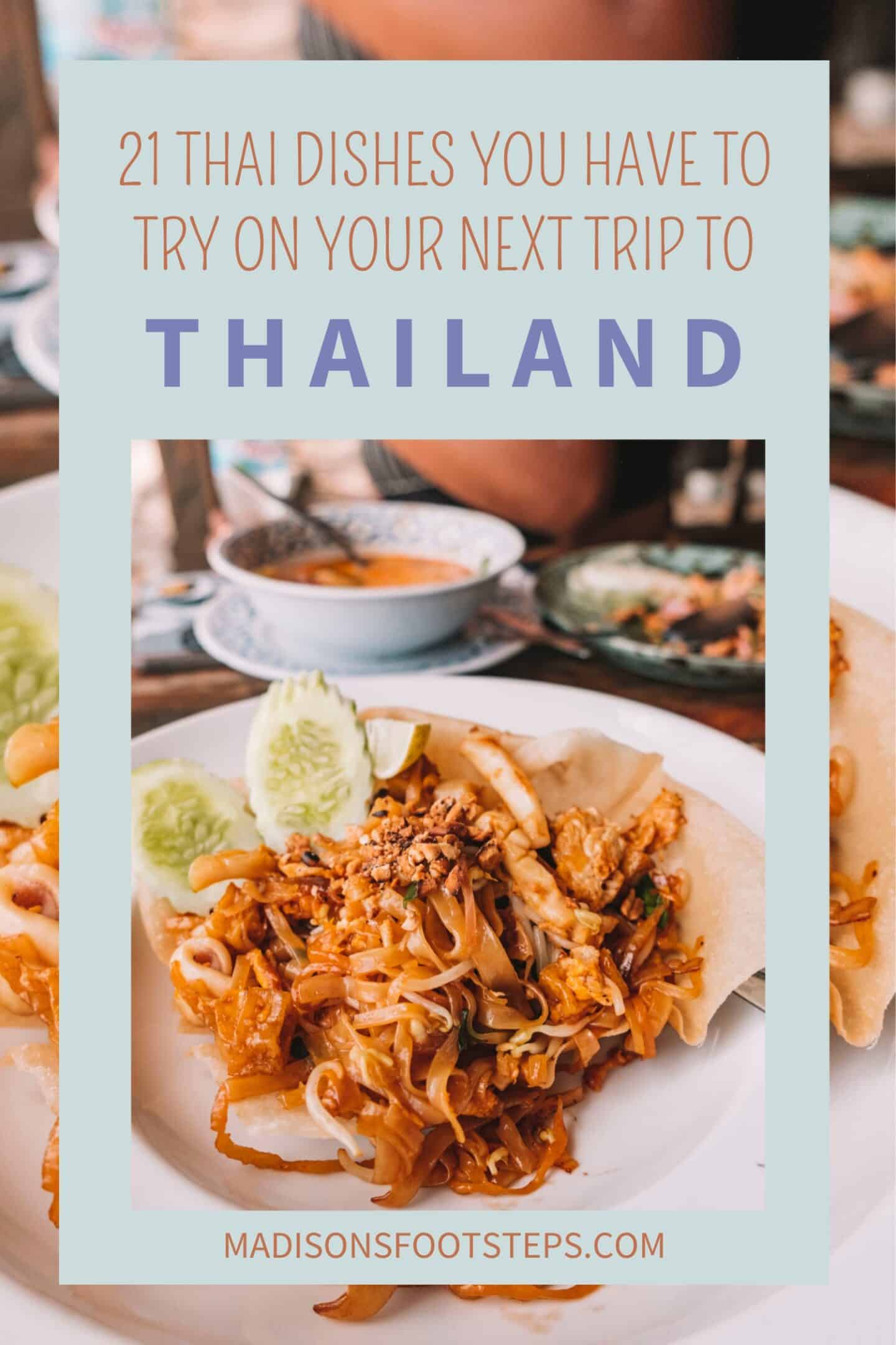 thai food in thailand pin