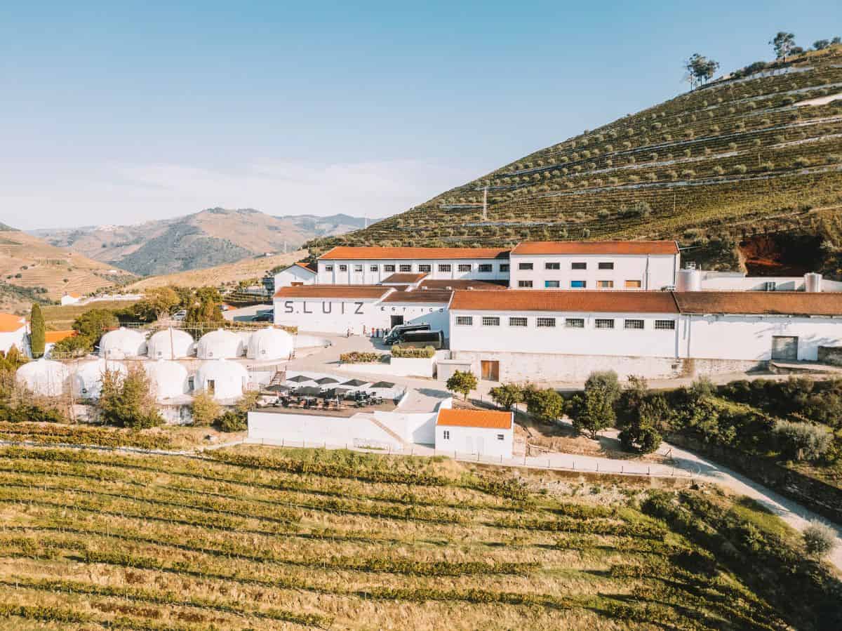 Aerial shot of S. Luiz winery taken during our day trip to the Douro Valley on our long weekend in Porto. 