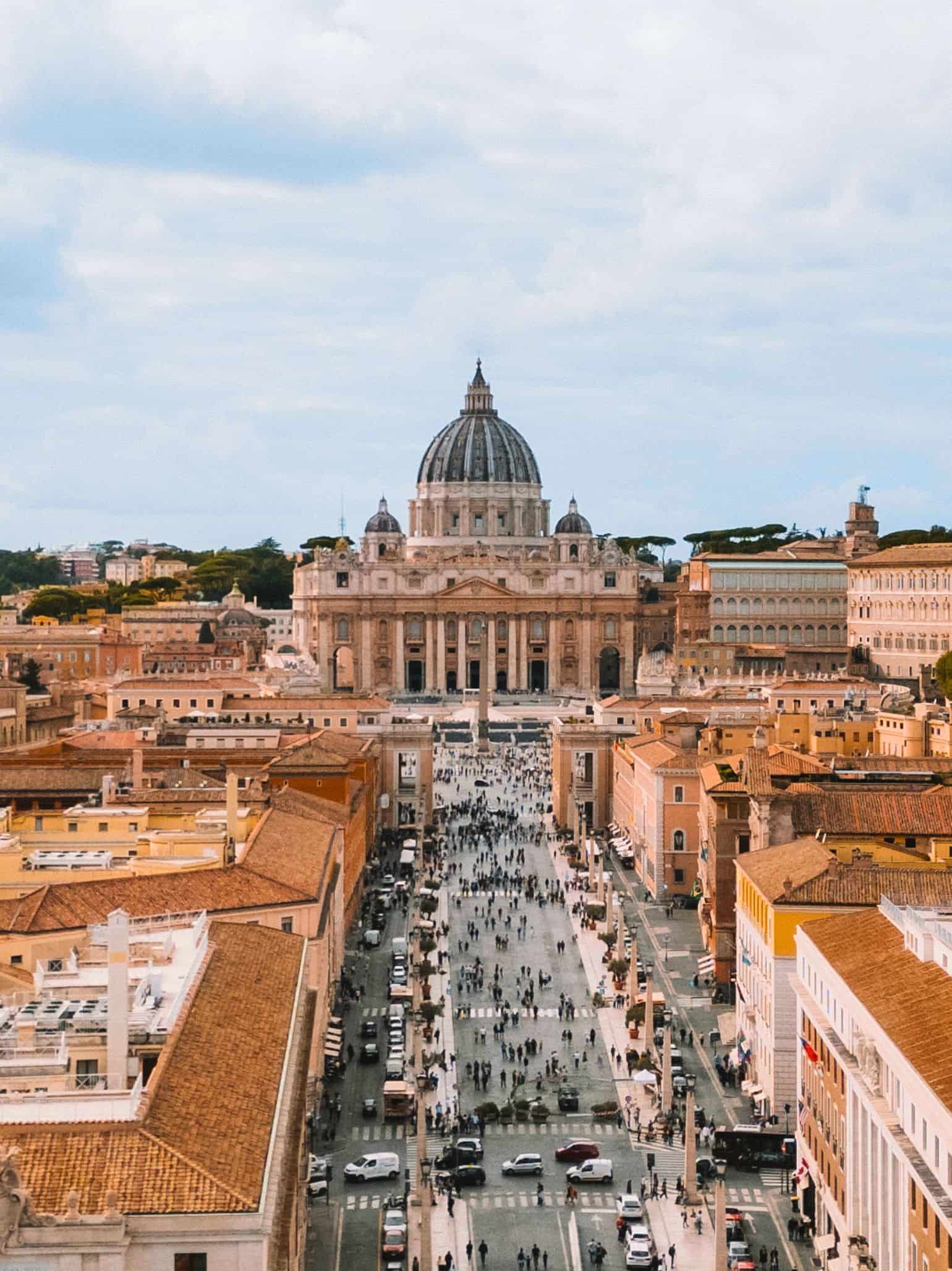 An aerial view of Vatican City. 