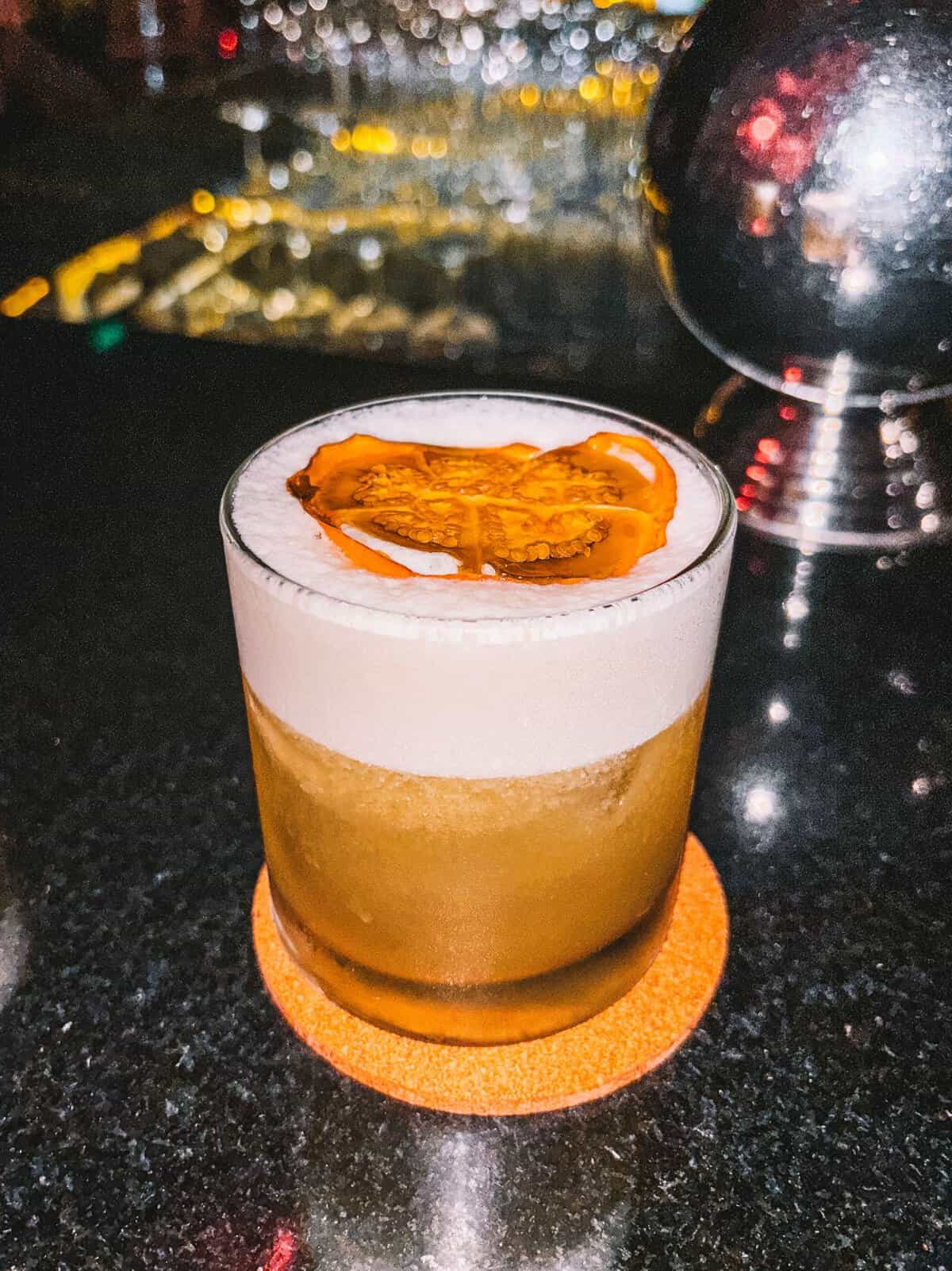 A tasty cocktail from Alquimico. Be sure to add a visit to this bar to your list of things to do in Cartagena Colombia!
